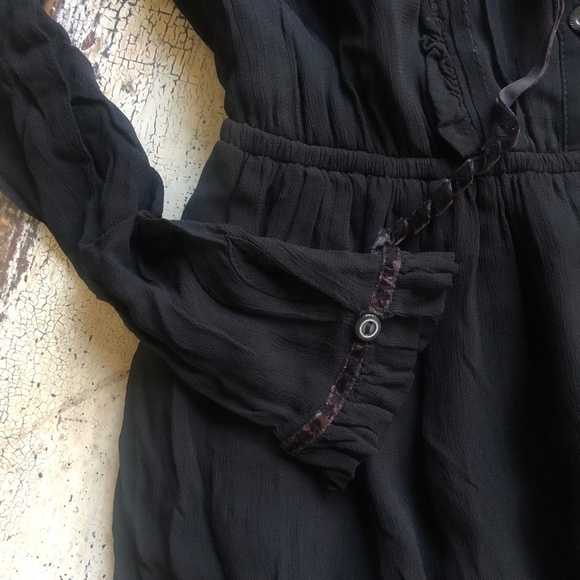 DENIM AND SUPPLY Black Western Long Sleeve Mini Dress XS EUC - Picture 3 of 11